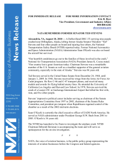 FOR IMMEDIATE RELEASE FOR MORE INFORMATION CONTACT