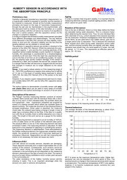 HUMIDITY SENSOR IN ACCORDANCE WITH THE ABSORPTION