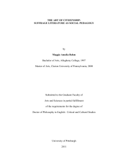 THE ART OF CITIZENSHIP: SUFFRAGE - D