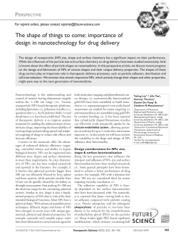 The shape of things to come: importance of design in