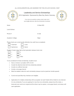 Leadership and Service Scholarships