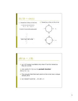 dx/dt = sin(x) d&theta;/dt = &fnof;(&theta;)