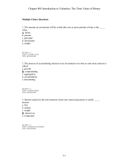 Chapter 005 Introduction to Valuation: The Time Value of Money