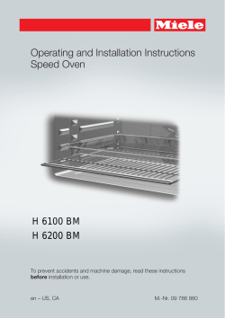 Miele Speed Oven Manual H 6100-6200 BM
