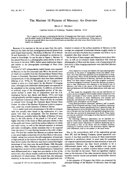 The Mariner 10 pictures of Mercury An overview