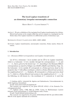 The local Laplace transform of an elementary irregular meromorphic