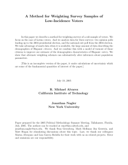 A Method for Weighting Survey Samples of Low-Incidence