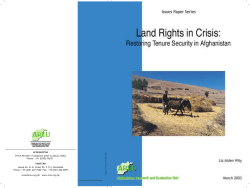Land Rights in Crisis: Restoring Tenure
