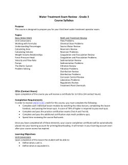 Course Syllabus - American Water College