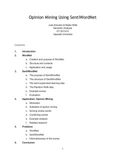 Opinion Mining Using SentiWordNet