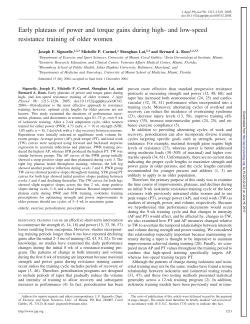 Early plateaus of power and torque gains during high