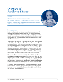 Overview of Foodborne Disease
