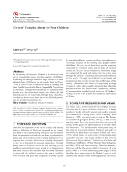 Dickens` Complex About the Poor Children