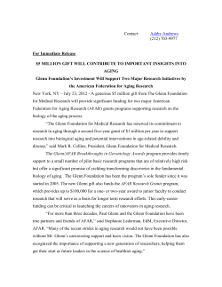 Contact: Ashby Andrews (212) 703-9977 For Immediate Release $5