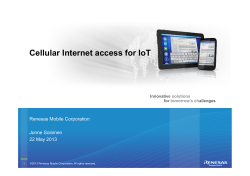 Cellular Internet access for IoT