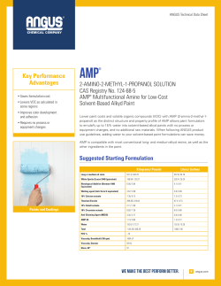 AMP for Alkyd Paints - ANGUS Chemical Company