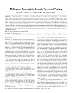 Multimodal Approach to Seismic Pavement Testing