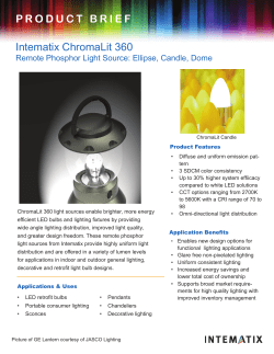 Intematix ChromaLit 360 PRODUCT BRIEF