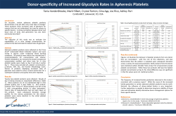 Donor-specificity of Increased Glycolysis Rates in
