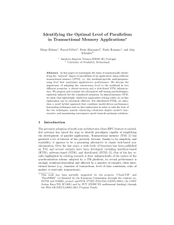 Identifying the Optimal Level of Parallelism in Transactional Memory