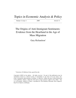 Origins of Anti-Immigrant Sentiments in the United States