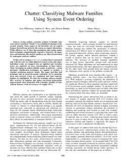 Exploring Classification of Malware based on the