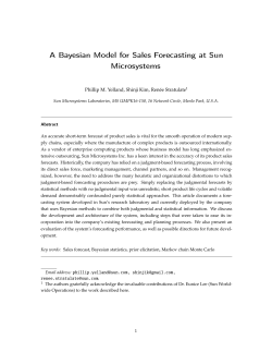A Bayesian Model for Sales Forecasting at Sun