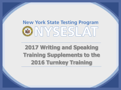 2017 NYSESLAT Enhancements