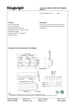 14.22mm (0.56INCH) THREE DIGIT NUMERIC DISPLAY