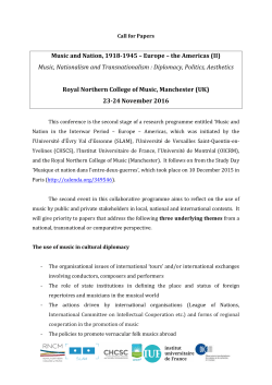 Music and Nation, 1918-1945 &ndash; Europe &ndash; the Americas (II)