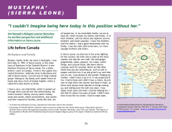 mustapha* (sierra leone) - Manitoba Education and Training