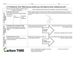 3.1 Predictions Tool for Mealworms Eating