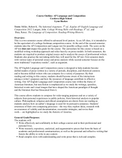 AP English Language and Composition
