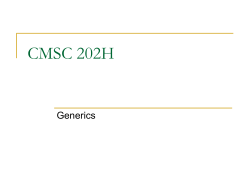 Generics - UMBC CSEE