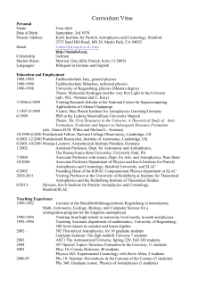 Curriculum Vitae - Stanford University