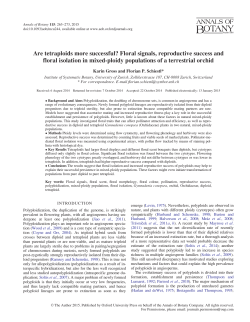 Are tetraploids more successful? Floral signals, reproductive