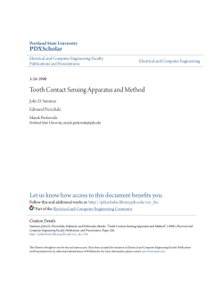 Tooth Contact Sensing Apparatus and Method
