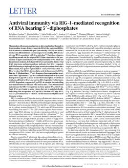 Antiviral immunity via RIG-I-mediated recognition of RNA bearing 59