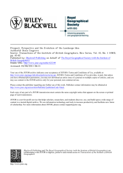 Prospect, Perspective and the Evolution of the Landscape Idea