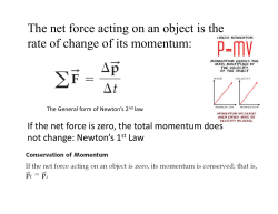 The net force acting on an object is the rate of change of its