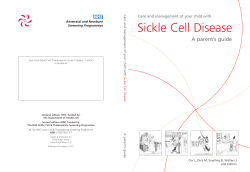 Care and Management of your Child with Sickle Cell Disease