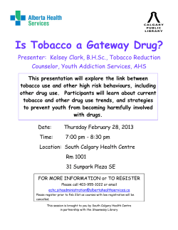 Is Tobacco a Gateway Drug?