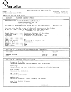msds ammonium sulfate 38% solution