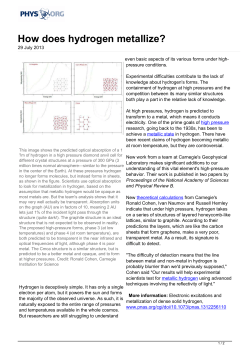 How does hydrogen metallize?