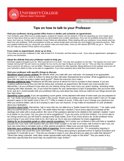 Tips on how to talk to your Professor