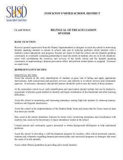 Bilingual Outreach Liaison Spanish