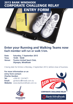 entry form - Bank Windhoek