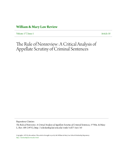 A Critical Analysis of Appellate Scrutiny of Criminal Sentences