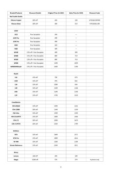 Brands/Products Discount Details Original Price (in SGD) Sales