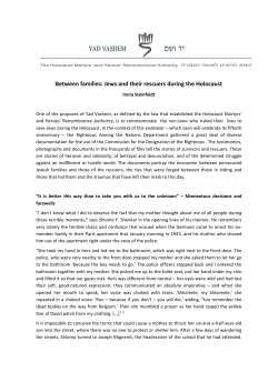 Between families: Jews and their rescuers during the